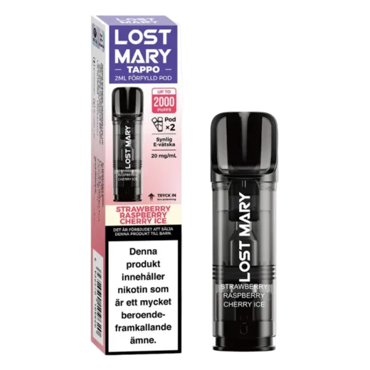 Lost Mary Tappo Strawberry Raspberry Cherry Ice - 2x Pod