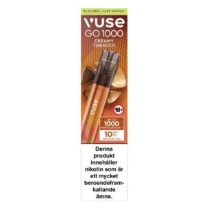 Bild på Vuse Go Pen 1000 Creamy Tobacco 10mg | Xsnus billig Vape Online