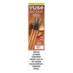 Bild på Vuse Go Pen 1000 Creamy Tobacco 20mg | Xsnus billig Vape Online