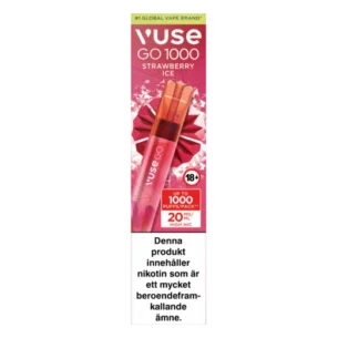 Bild på Vuse Go Pen 1000 Strawberry Ice 20mg | Xsnus billig Vape Online