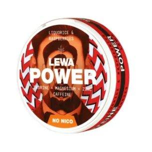 bild på dosa LEWA Liquorice & Raspberries Nikotinfritt Snus