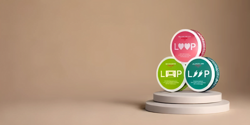 bild på 3 loops snus dosor